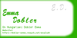 emma dobler business card